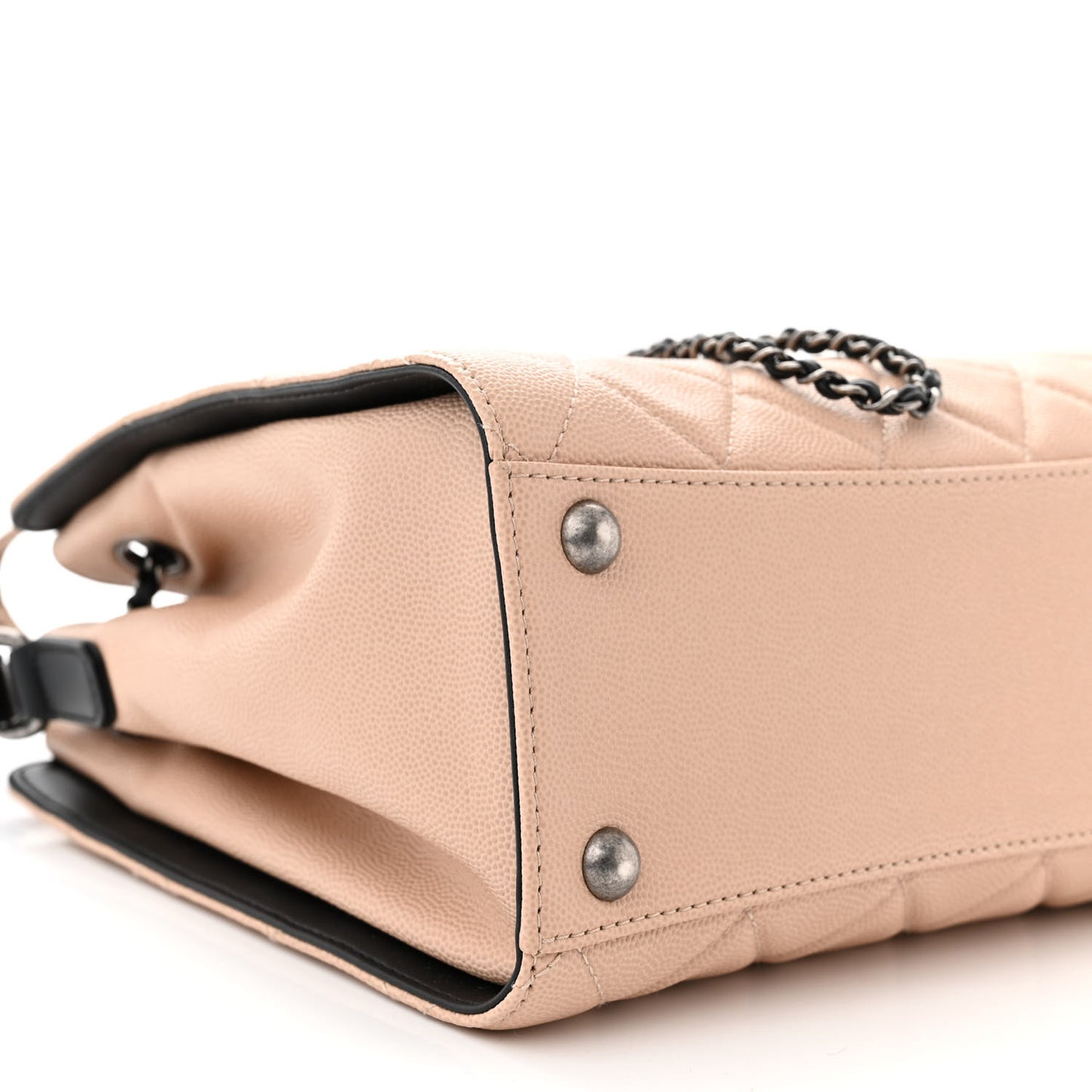 Caviar Quilted Small CC Bucket Bag Beige