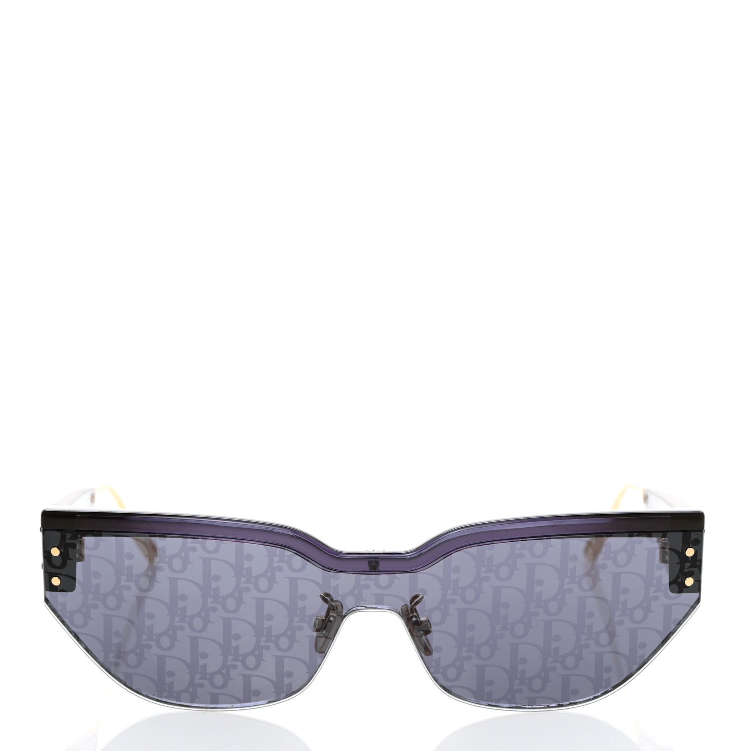 Christian Dior Acetate Oblique DiorClub M3U Cat Eye Mask Sunglasses Shiny Blue 2 of 8