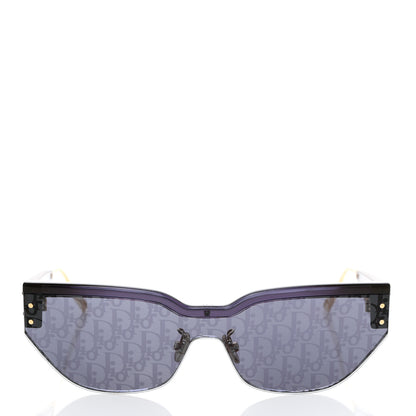 Christian Dior Acetate Oblique DiorClub M3U Cat Eye Mask Sunglasses Shiny Blue 2 of 8