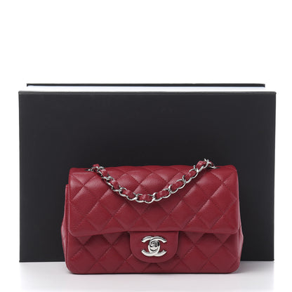 Chanel Caviar Quilted Mini Rectangular Flap Dark Pink 11 of 11