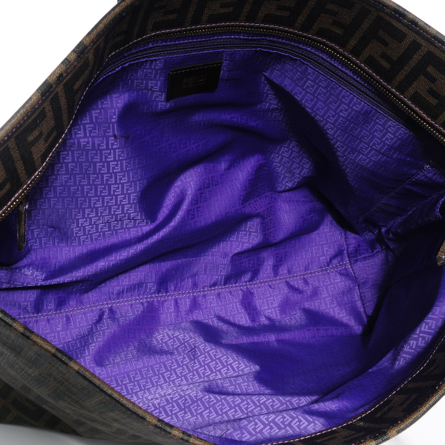 Zucca Spalmati Medium Roll Tote Tobacco Viola