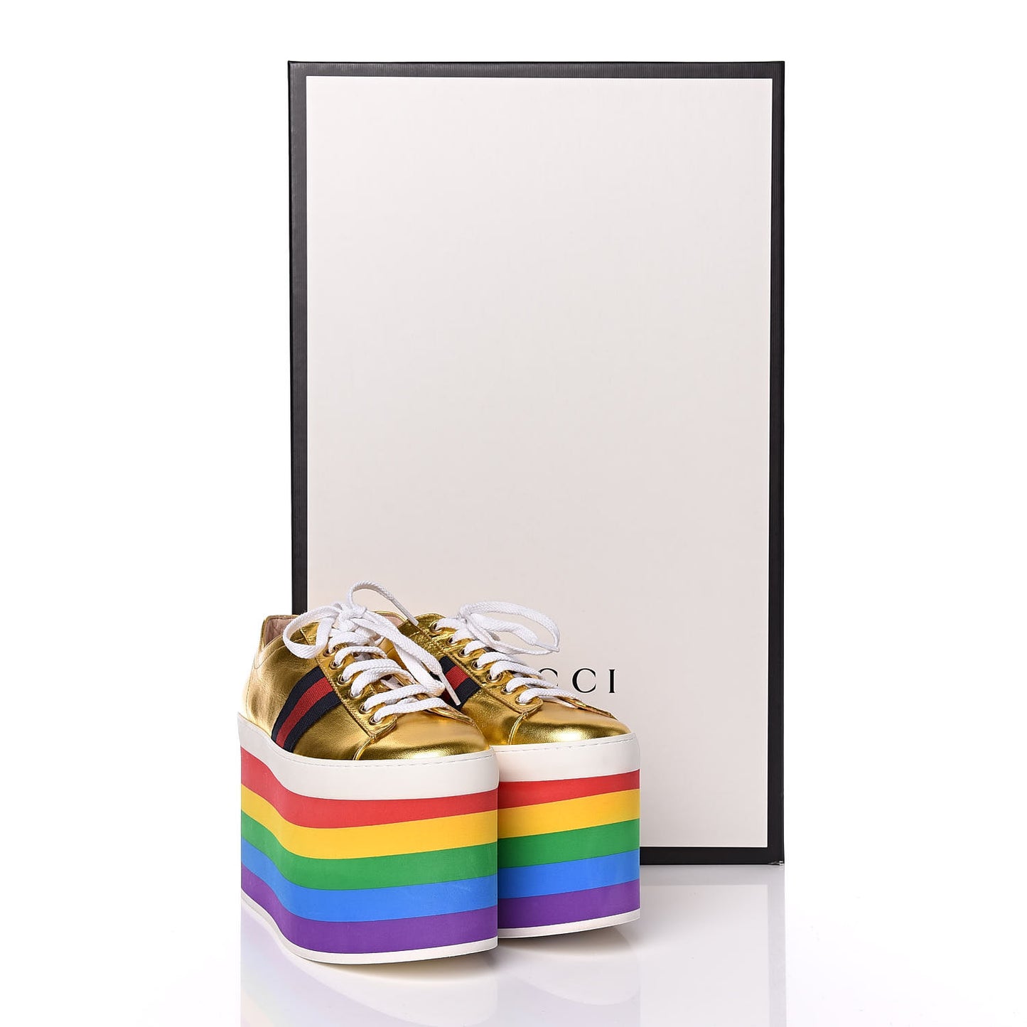Metallic Nappa Peggy Platform Sneakers 37.5 Oro Vecchio