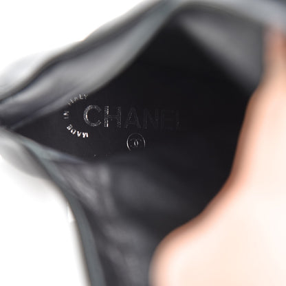 Chanel Lambskin CC Cap Toe Boots 37.5 Black 8 of 10