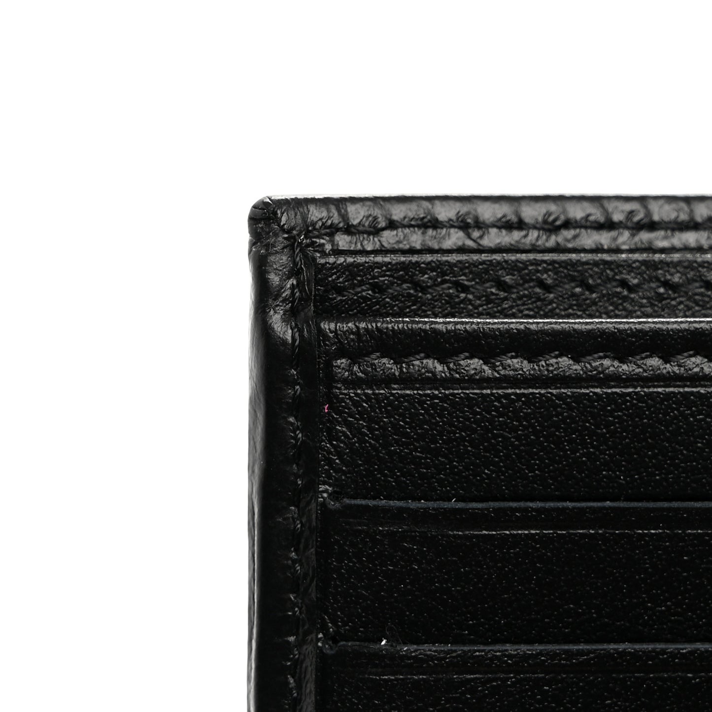Calfskin Quilted Mens Small Pour Monsieur Wallet Black