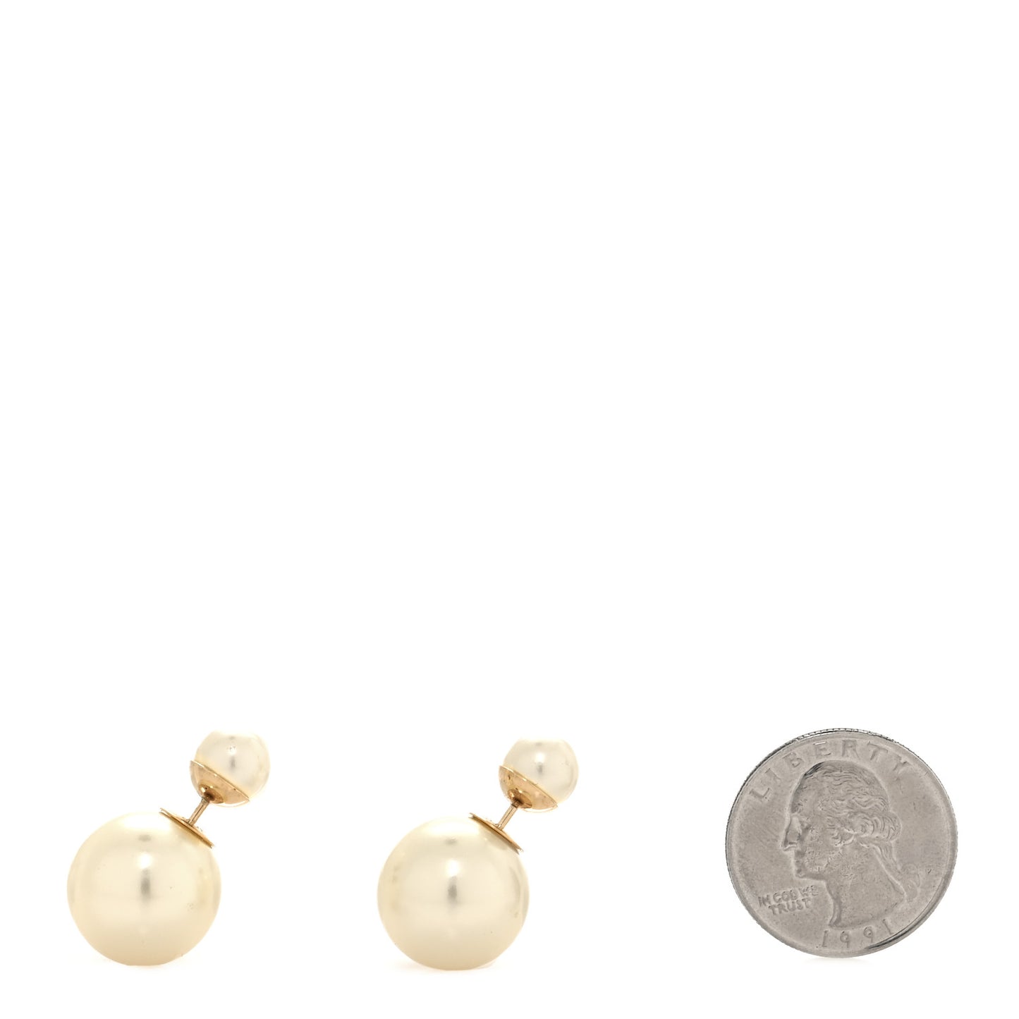 Pearl Mise En Dior Tribal Earrings Gold