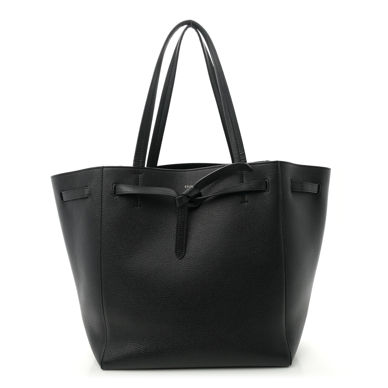 Celine Soft Grained Calfskin Small Belt Cabas Phantom Black 1 of 10