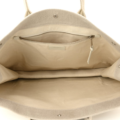 Saint Laurent Linen Calfskin Rive Gauche Tote Beige Sea Salt 5 of 10