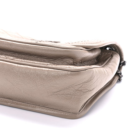Saint Laurent Crinkled Calfskin Matelasse Monogram Baby Niki Chain Satchel Light Taupe 8 of 8