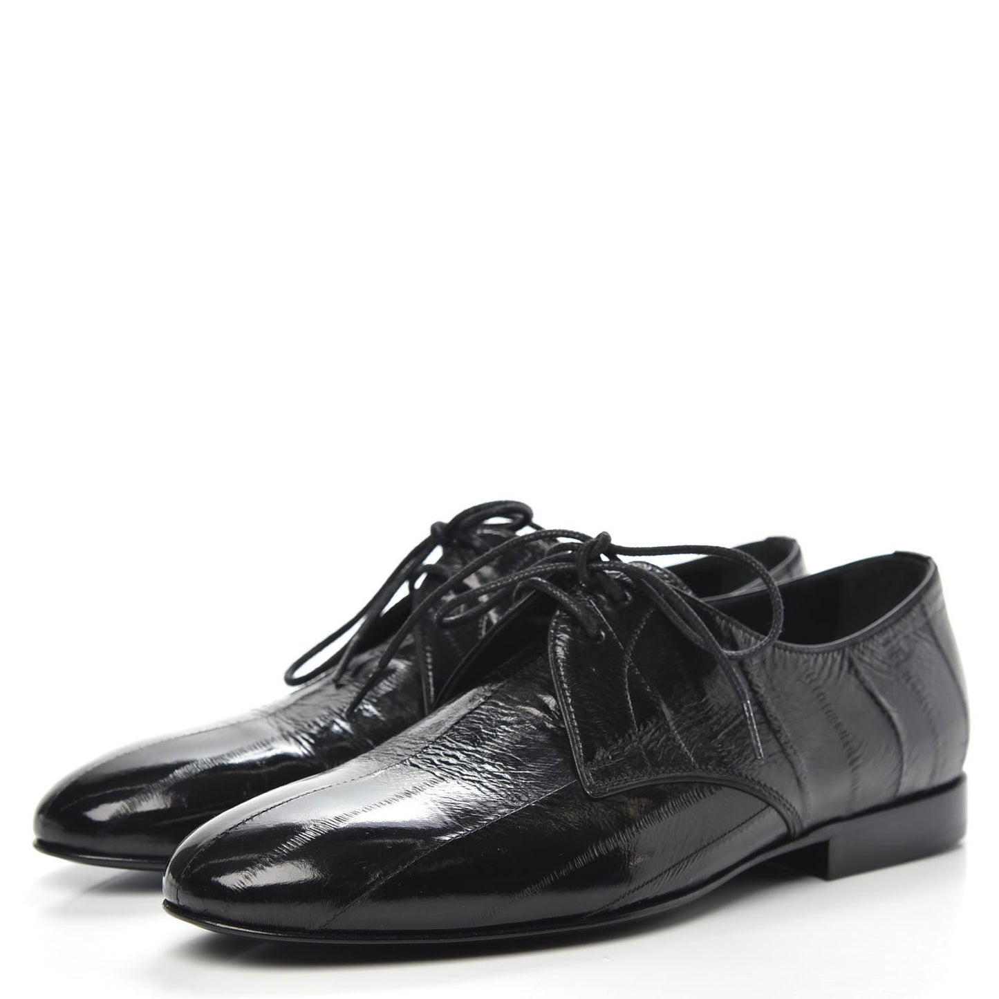 Eel Lace Up Oxfords 36 Black