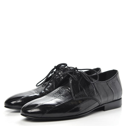 Saint Laurent Eel Lace Up Oxfords 36 Black 3 of 9