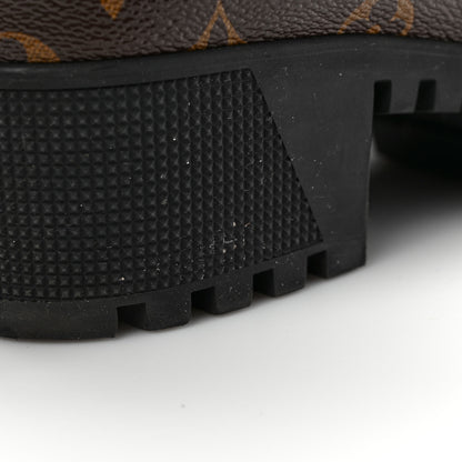 Louis Vuitton Suede Calfskin Monogram Laureate Platform Desert Boots 38 Black 9 of 10
