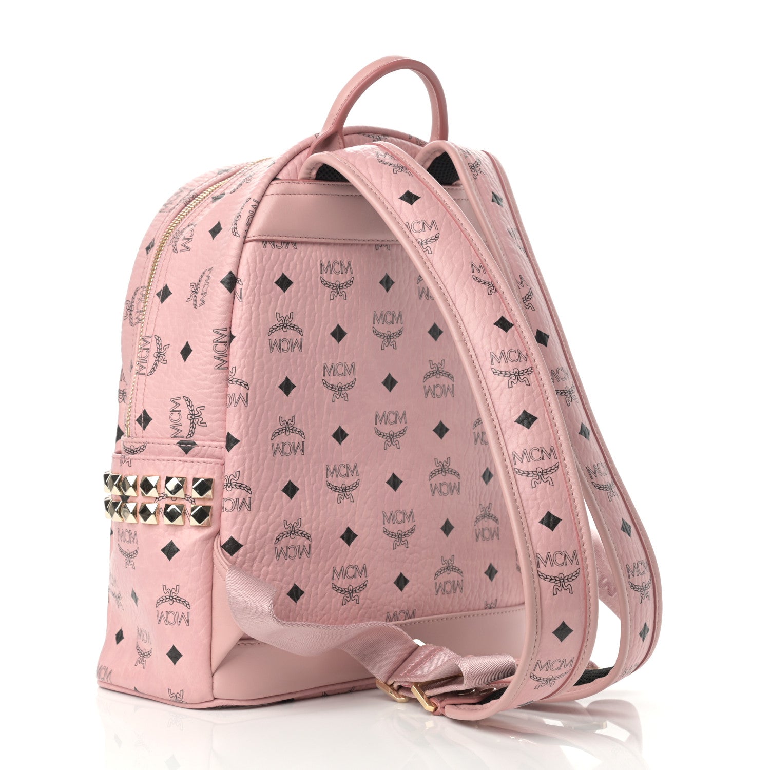 MCM Visetos Small Side Stud Stark Backpack Soft Pink 3 of 12