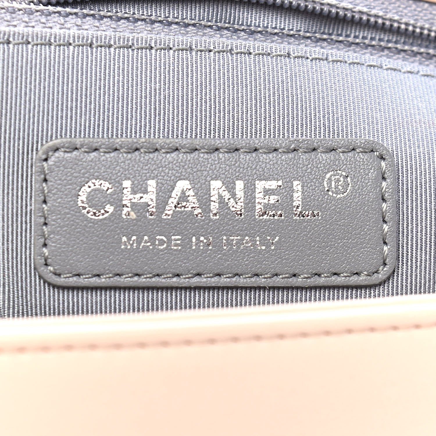Chanel Calfskin Chevron Quilted New Medium Boy Flap Beige 6 of 9