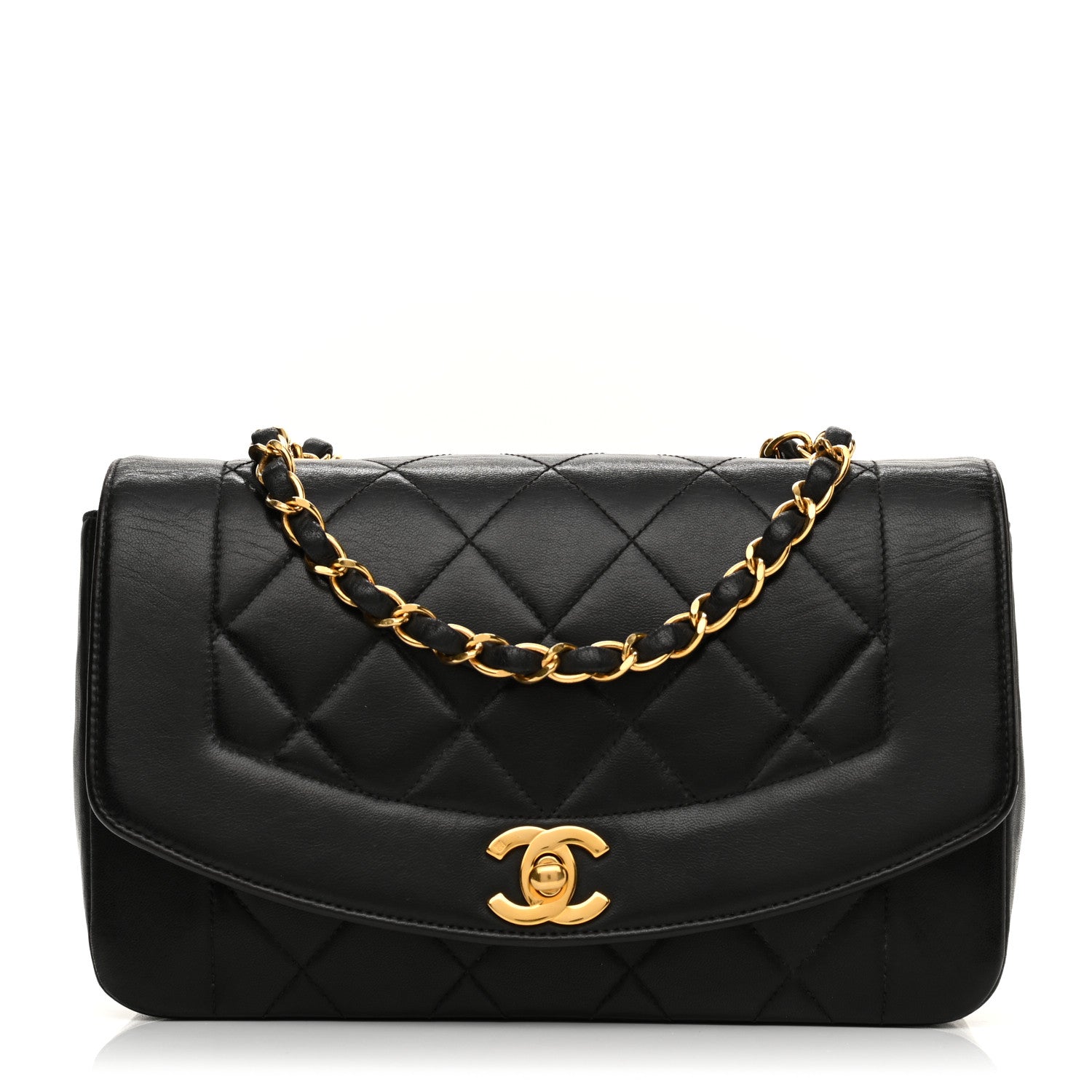 Chanel Lambskin Quilted Small Single Flap Black 1 of 8