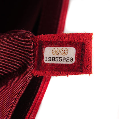 Chanel Caviar Quilted New Medium Boy Flap Dark Red 8 of 9