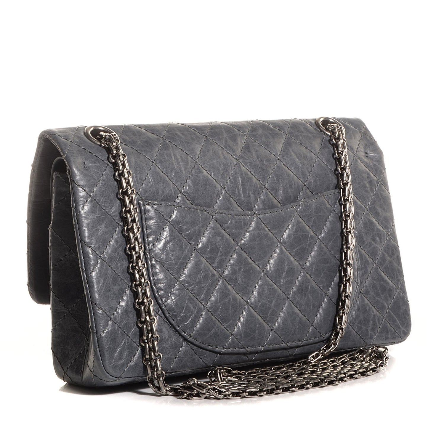 Aged Calfskin Quilted 2.55 Reissue 225 Grey