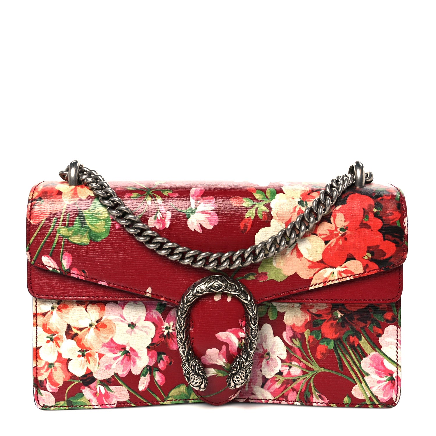 Gucci Calfskin Blooms Print Small Dionysus Shoulder Bag Romantic Cherry Multicolor 1 of 11