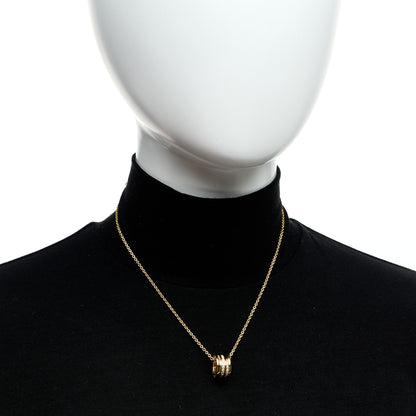 Bulgari 18K Yellow Gold Diamond B.Zero1 Pave Pendant Necklace 2 of 8