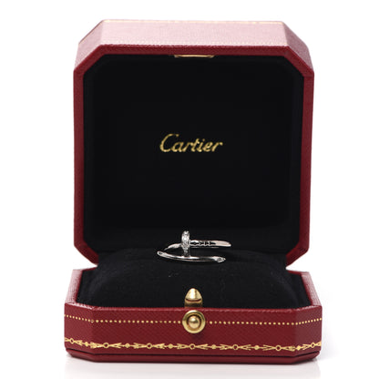 Cartier 18K White Gold Diamond Juste Un Clou Ring 54 6.75 5 of 5