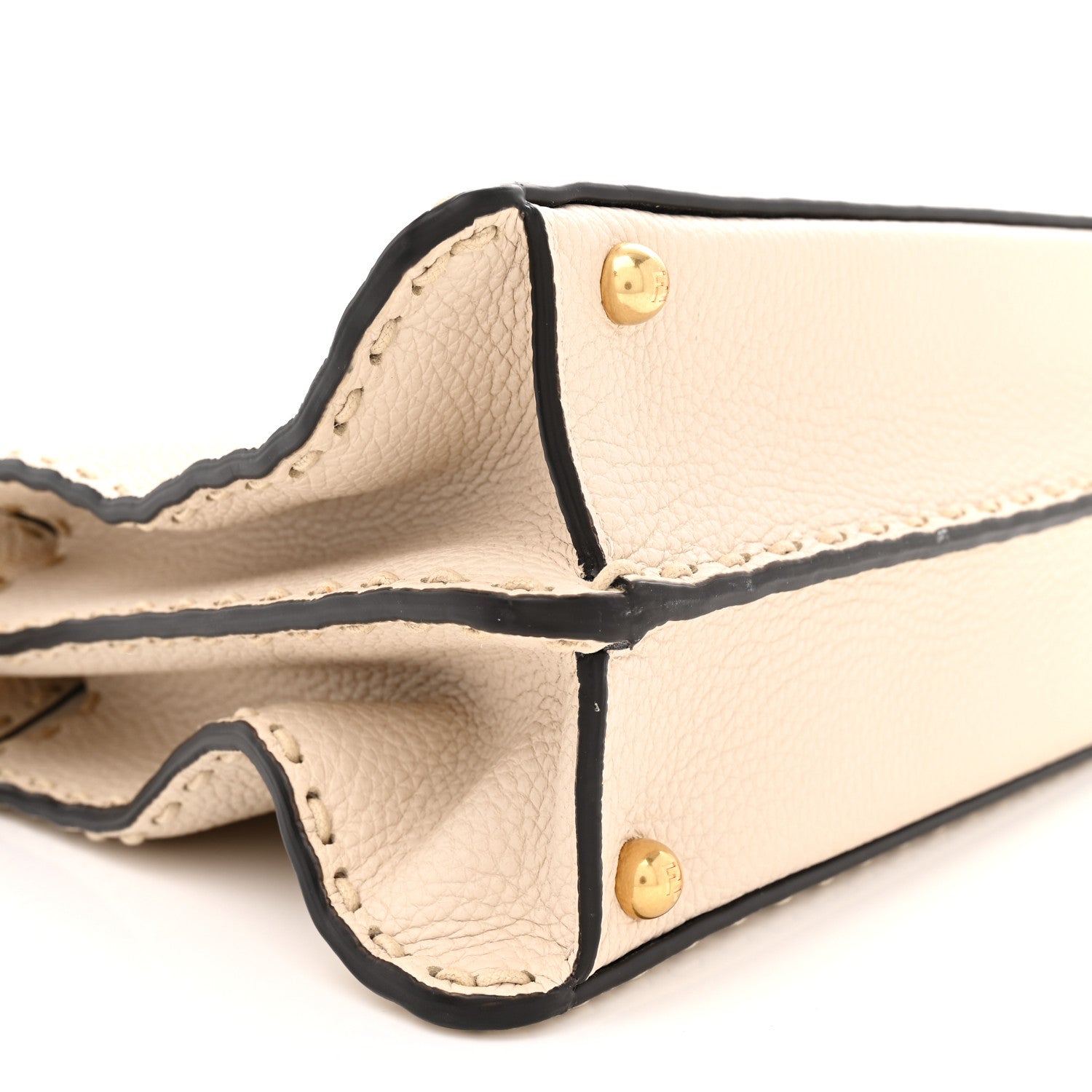 Fendi Cuoio Romano Selleria Chamois Medium Peekaboo I SEE U Satchel White 15 of 19