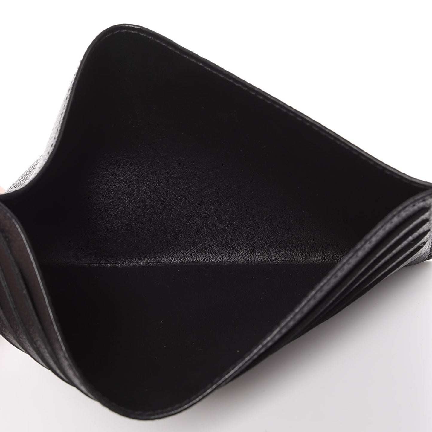 Calfskin Felicie Chain Wallet Card Holder Insert Black
