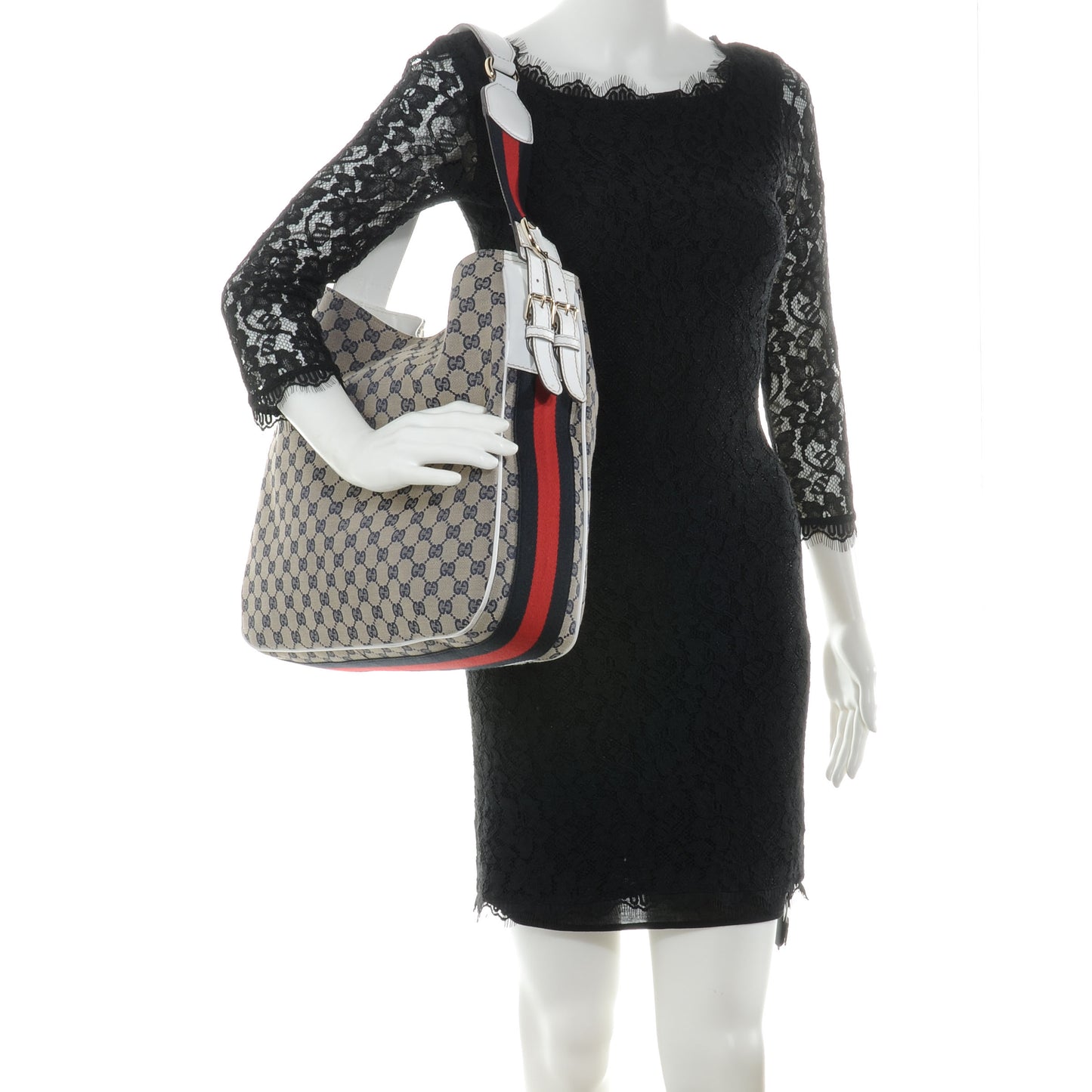 Monogram Medium Heritage Shoulder Bag Navy