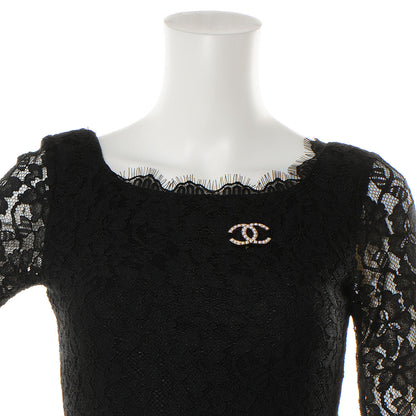 Chanel CC Pearl Brooch Pin Gold 2 of 5