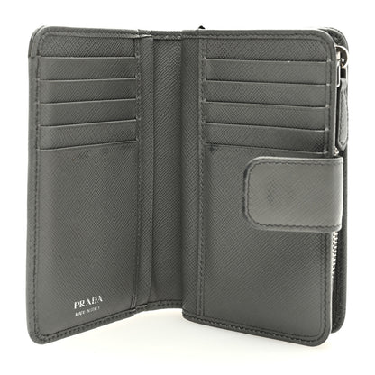 Prada Saffiano Metal Compact Wallet Marmo 5 of 10