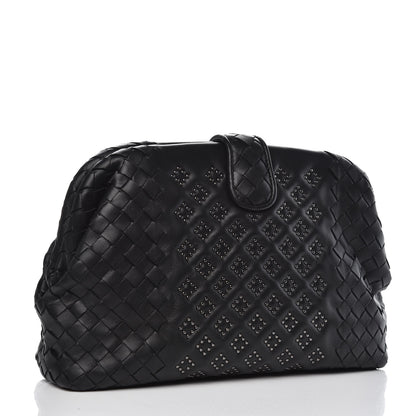 Bottega Veneta Nappa Intrecciato Studded The Lauren 1980 Clutch Black 3 of 8