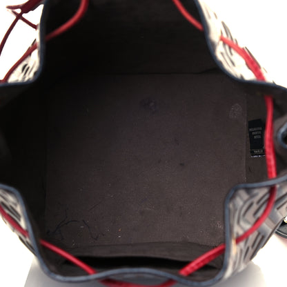 Fendi Vitello Grace F is Fendi Bi-Color FF 1974 Embossed Grande Mon Tresor Bucket Bag Maya Black Fragola 5 of 11