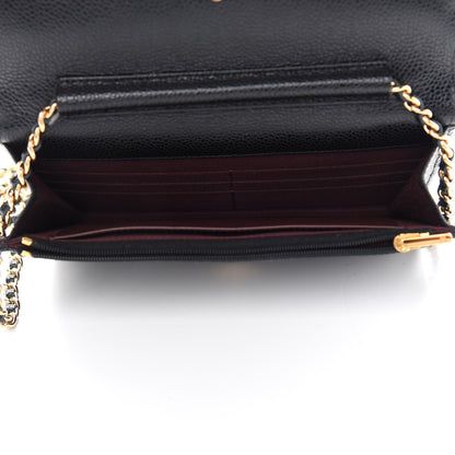 Chanel Caviar Quilted Wallet On Chain WOC Black 5 of 10