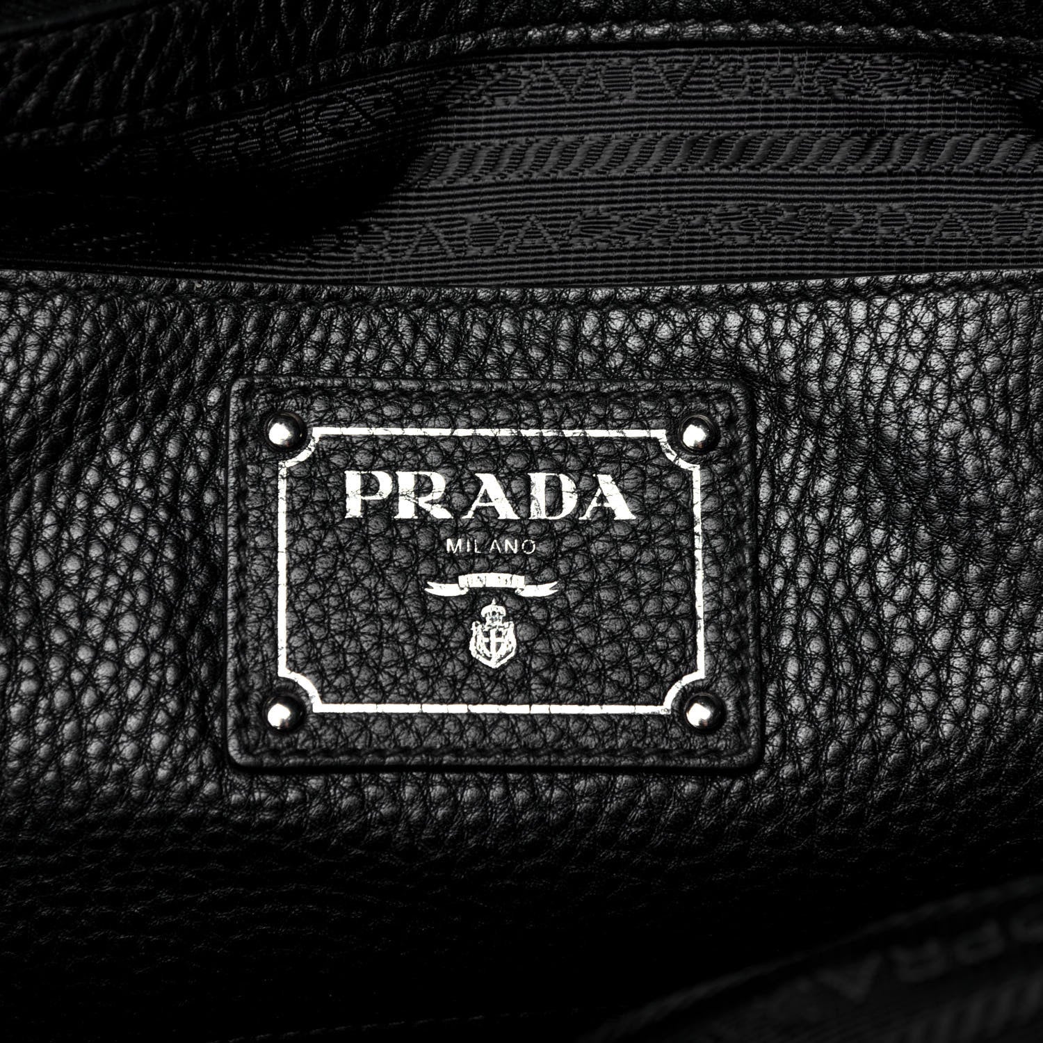 Prada Vitello Daino Shopping Tote Black 6 of 9