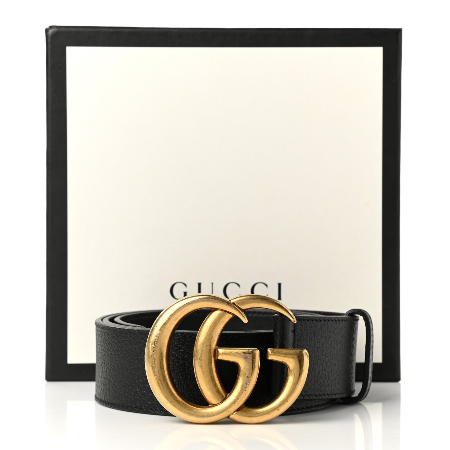 Textured Calfskin Double G 40mm Belt 90 36 Black