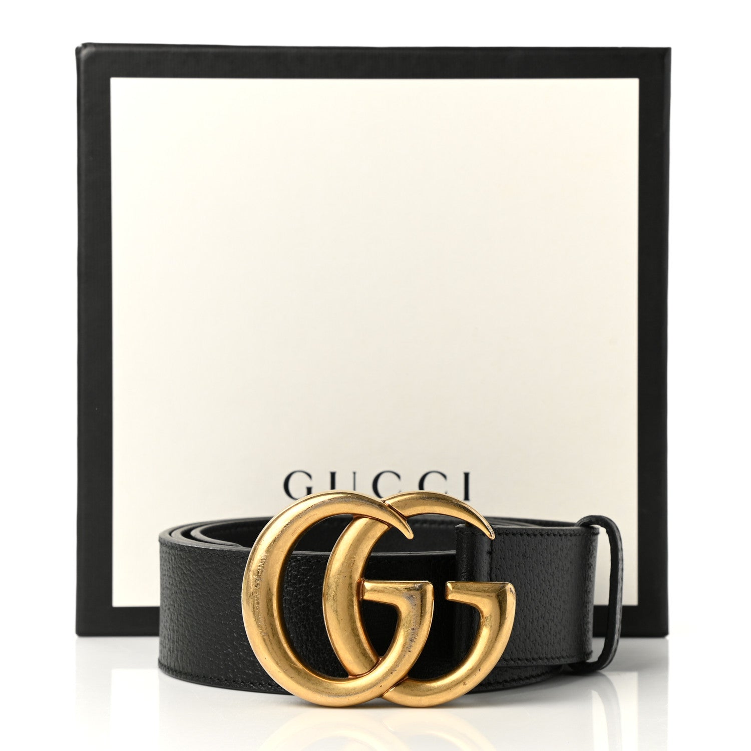 Gucci Textured Calfskin Double G 40mm Belt 90 36 Black 4 of 4