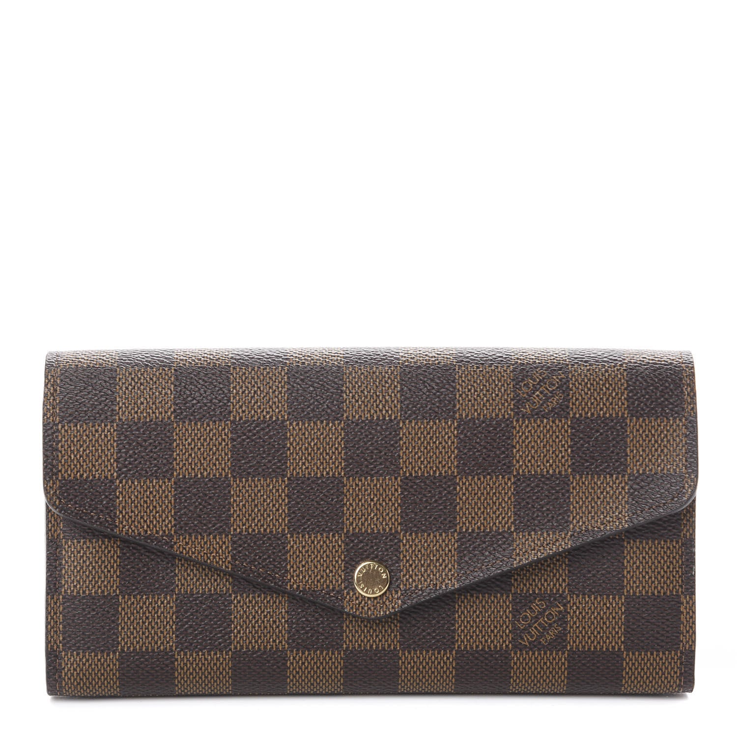 Louis Vuitton Damier Ebene Sarah Wallet NM Rose Ballerine 1 of 5