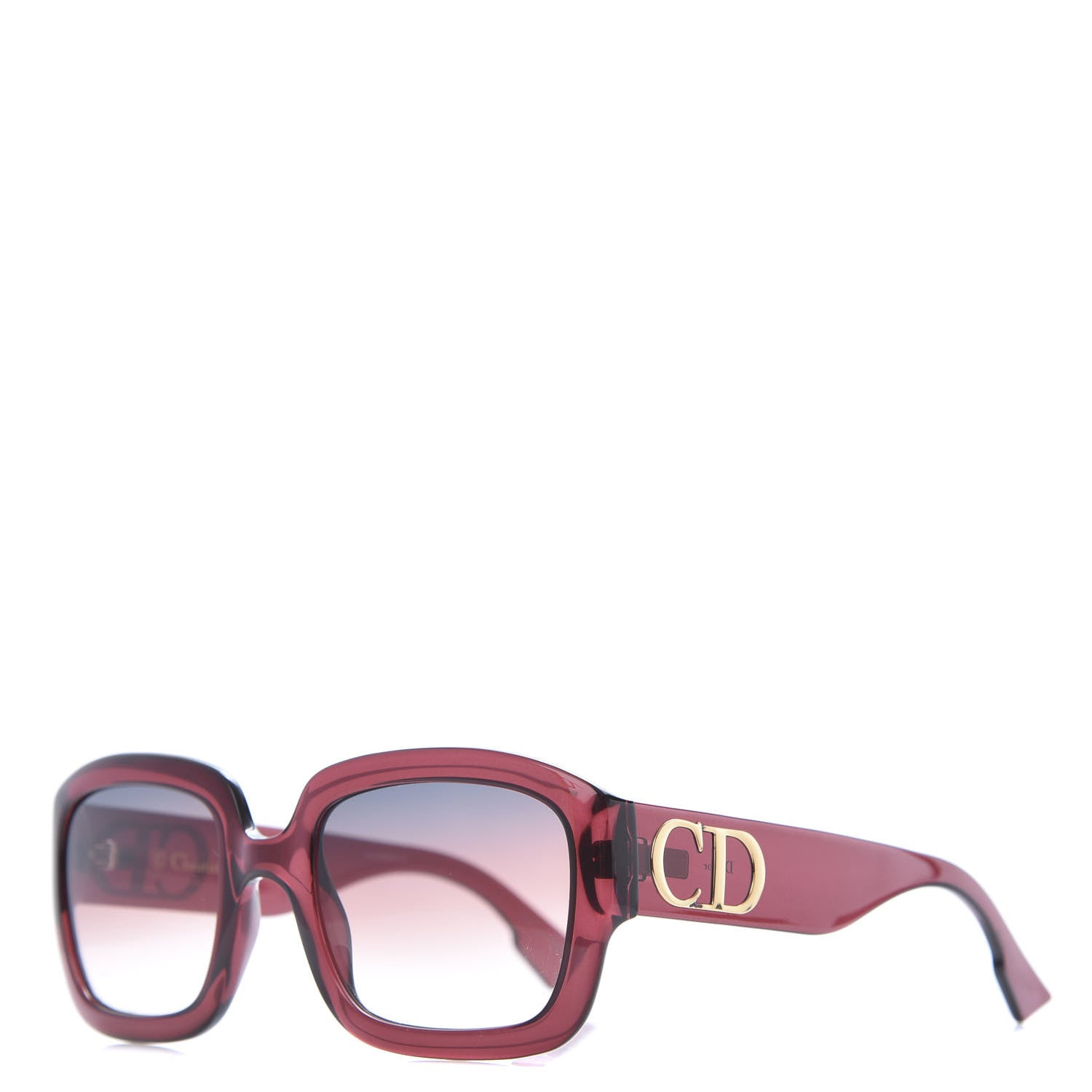 Christian Dior Dior Square Sunglasses Burgundy 1 of 7