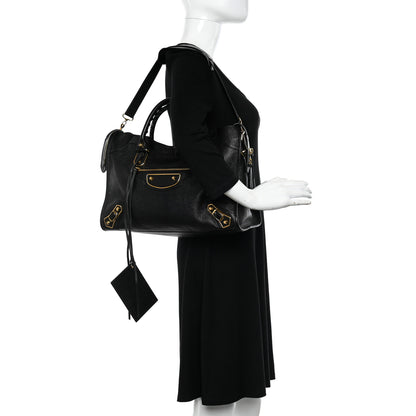 Balenciaga Chevre Gold Metallic Edge Hardware City Black 2 of 11
