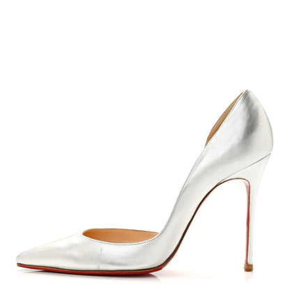 Christian Louboutin Metallic Calfskin Iriza 120 Pumps 40 Silver 1 of 10