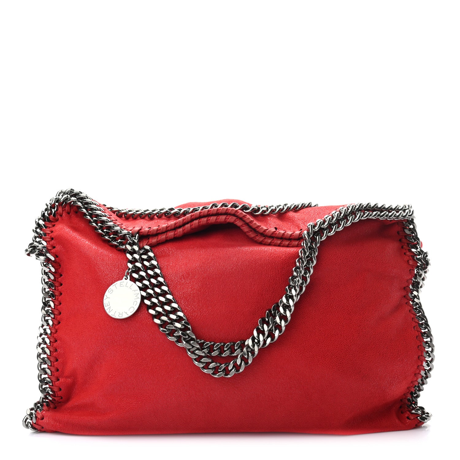 Stella McCartney Shaggy Deer Falabella Fold Over Tote Cherry 1 of 9