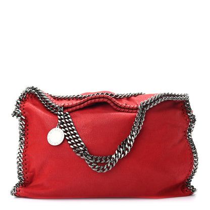 Stella McCartney Shaggy Deer Falabella Fold Over Tote Cherry 1 of 9