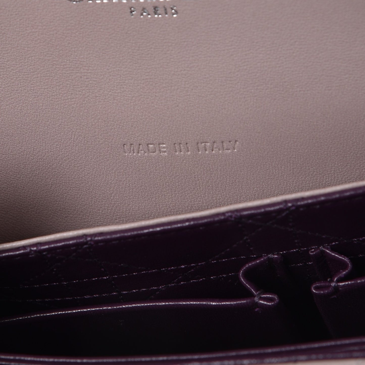 Lambskin Cannage Medium Miss Dior Flap Grey