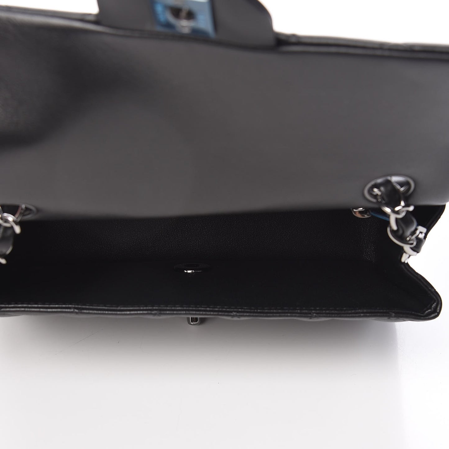 Lambskin Quilted Mini Rectangular Flap Black
