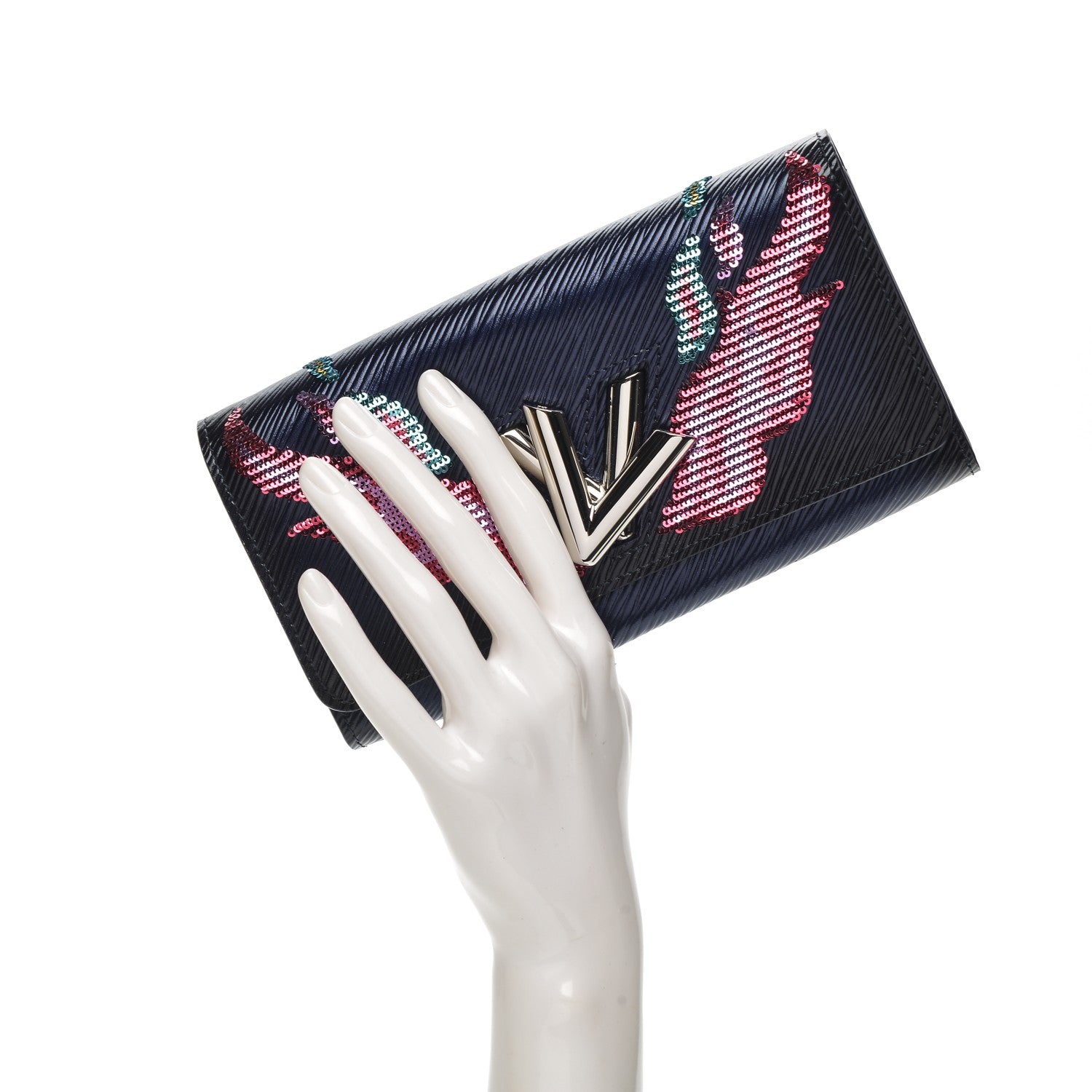 Louis Vuitton Epi Sequins Flame Twist Wallet Indigo 2 of 6