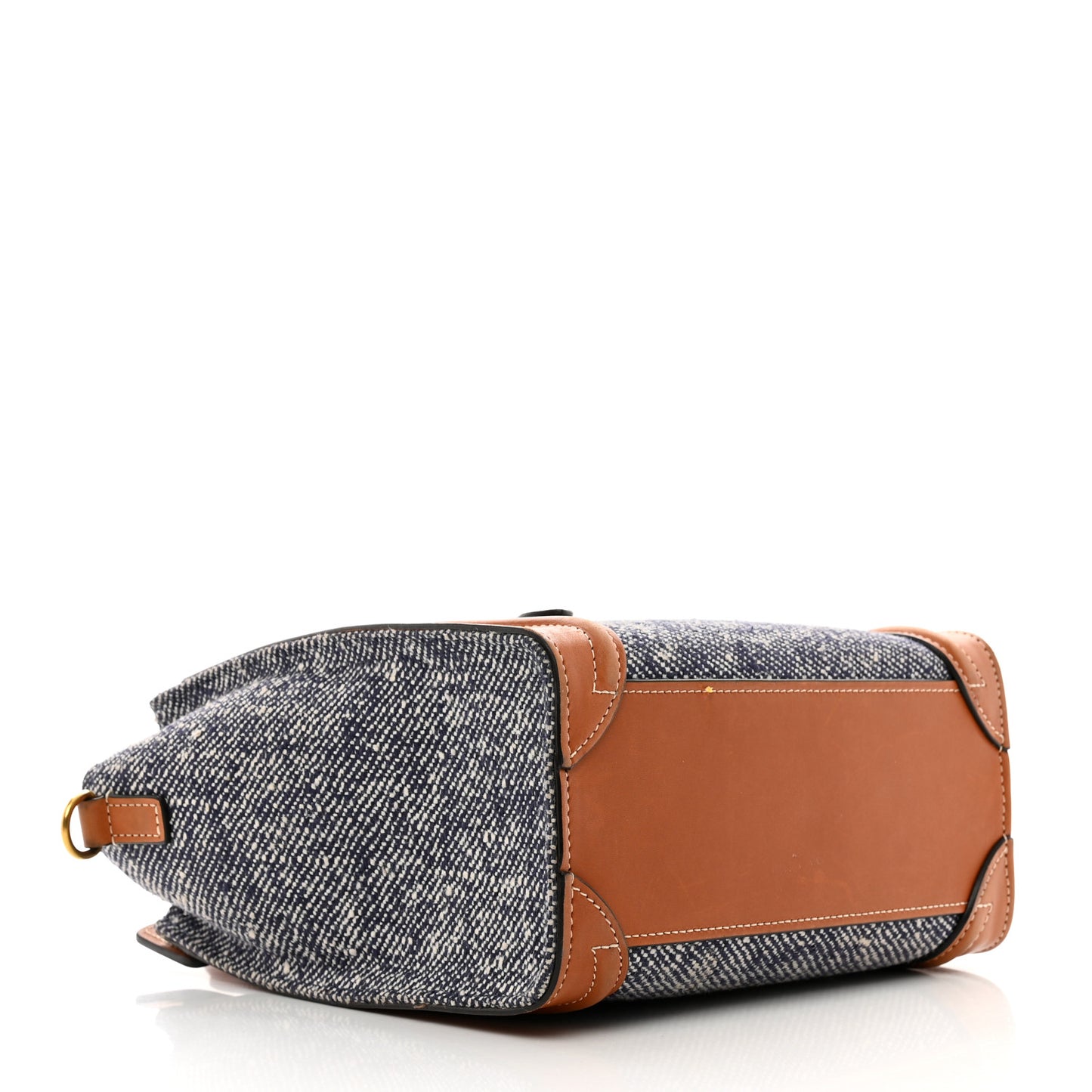 Smooth Calfskin Tweed Nano Luggage Tan