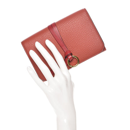 Chloe Grained Calfskin Alphabet Compact Wallet Terracotta Red 2 of 10