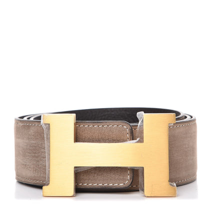 Hermes Togo Nubuck 42mm Constance H Belt 90 Chocolate 1 of 6
