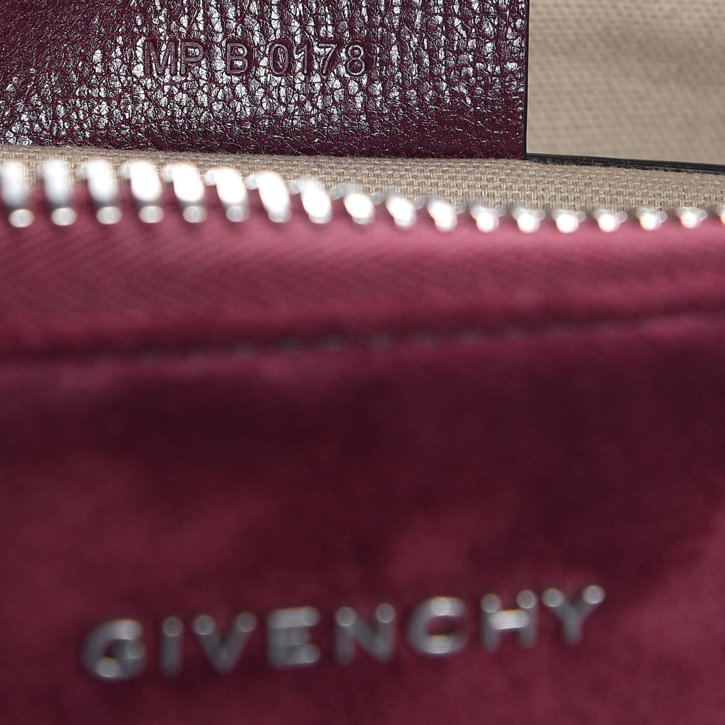 Calfskin Suede Small Fringe Antigona Burgundy
