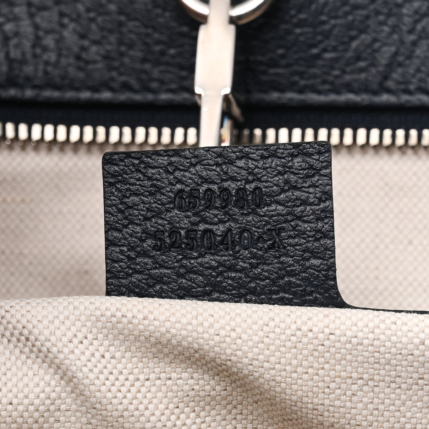 Monogram Textured Dollar Calfskin Medium Retro Interlocking G Tote Bag Blue Green