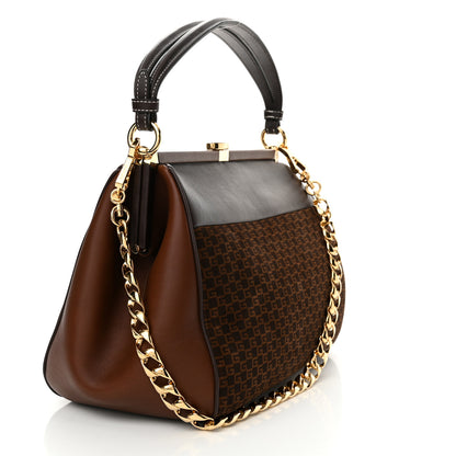 Gucci Suede GG Monogram Mini Virgo Tote Brown 3 of 10