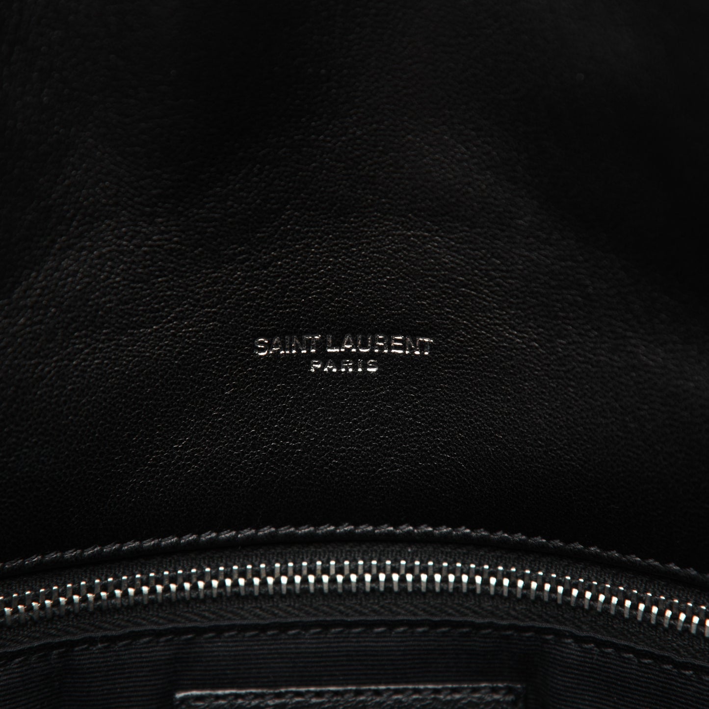 Lambskin Quilted Medium Loulou Puffer Monogram Chain Satchel Black